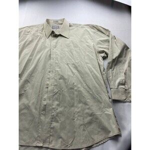 Daniel Ellissa Dress Shirt Mens Size 14-14.5/37-38 Khaki ‎ Button Up Casual